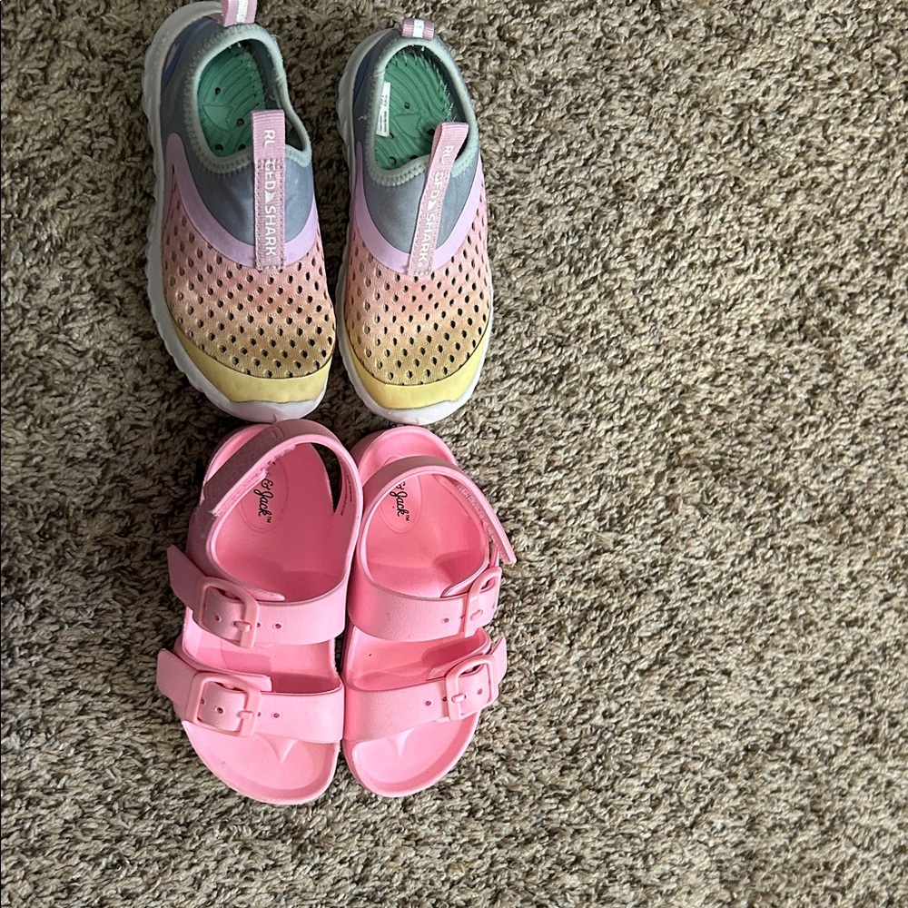 Native Kids Pink and Yellow Sandals and Slip-Ons